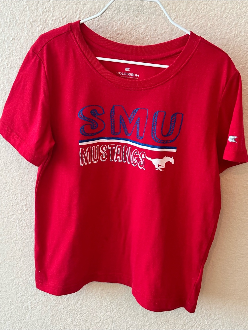 Colosseum Red SMU Mustangs Youth Graphic Tee